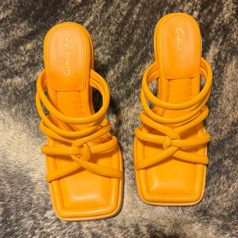CIRCUS NY Sam Edelman Savanna Strappy Sandal orange citrus - Picture 3 of 6